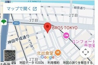 BROSTOKYO周辺のGoogle Maps